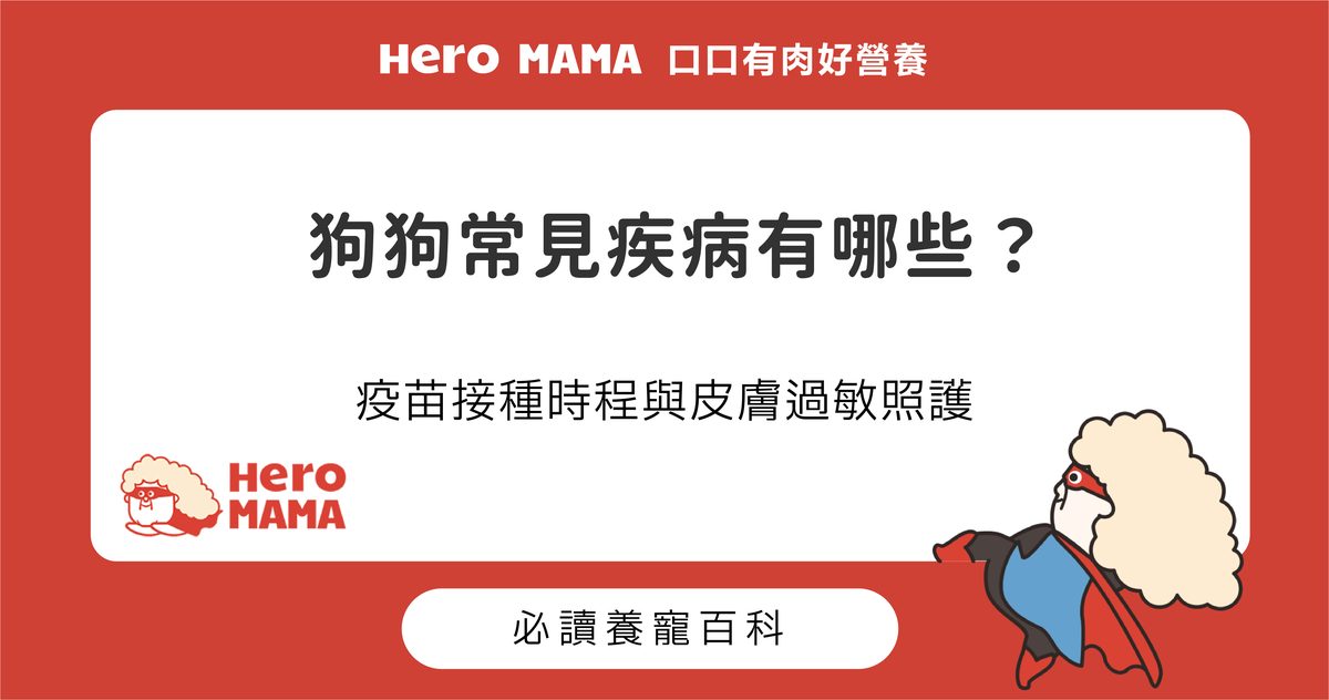狗狗常見疾病有哪些？疫苗接種時程與皮膚過敏照護